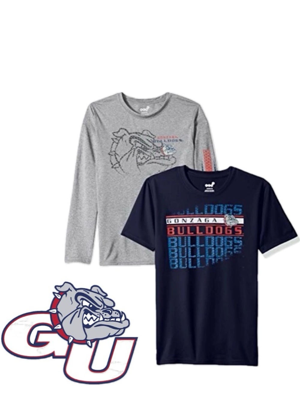 NWT Lot of 2x [Gen2] Gonzaga Bulldogs NCAA Performance Shirts Youth L (14/16) - Picture 2 of 14